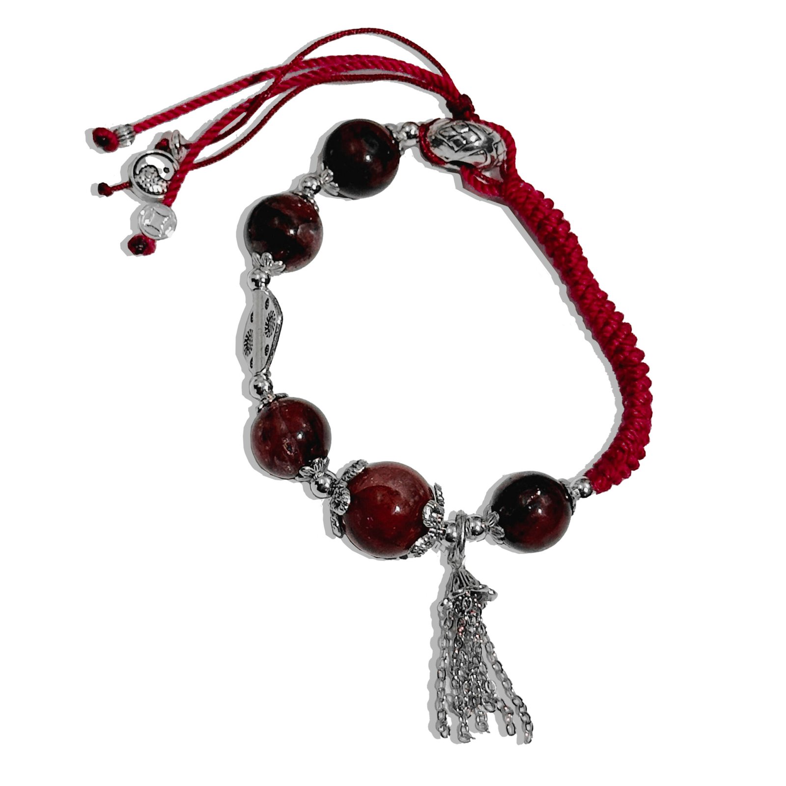 Handmade Braided Rope Design with Red Gum Blossom – Caixi Jewelry