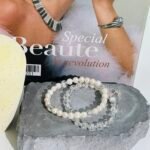 Designer bracelet made of natural white crystal. - Image 3