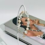 Designer bracelet made of natural white crystal. - Image 4