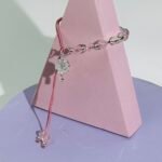 Handmade Pink Crystal Braided Rope Design - Image 3