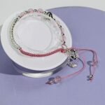 Handmade Pink Crystal Braided Rope Design - Image 4