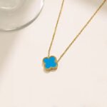 Fashionable titanium steel 13mm four-leaf clover set, simple and versatile, a must-have for internet celebrities, collarbone chain and ear accessories, factory direct supply. - Image 4