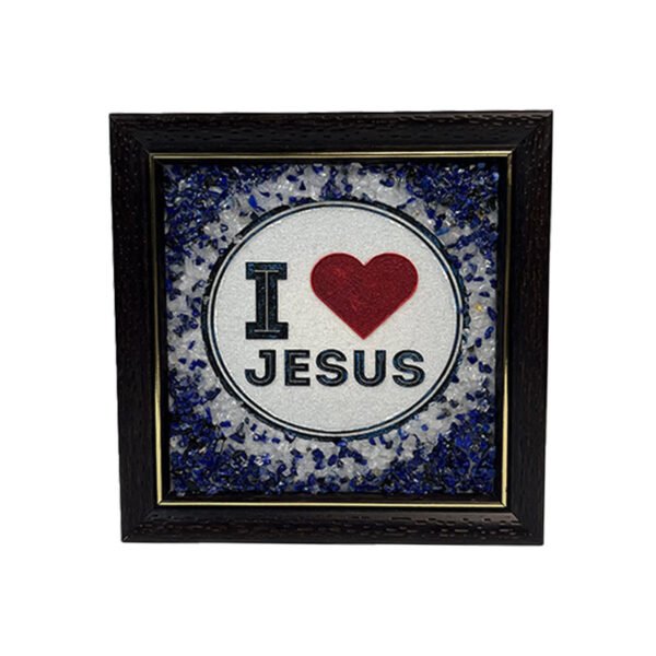 水晶手绘油画基督教装饰品夜光艺术品