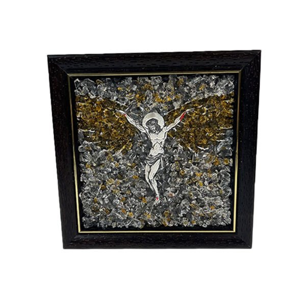 水晶手绘油画艺术品基督教夜光壁画