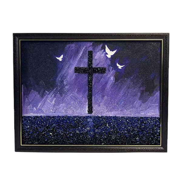 水晶手绘油画十字架艺术品基督教壁画