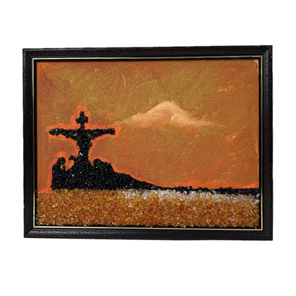 水晶手绘油画艺术品基督教夜光壁画